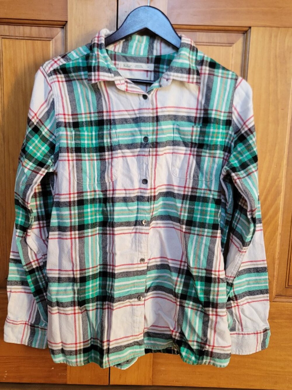 Woolrich Pemberton Plaid Flannel Green Red Cozy Cabin Fall Cottage 100% Cotton L
